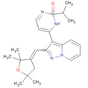 487062-54-4  3(2H)-Pyridazinone,6-[2-[(dihydro-2,2,5,5-tetramethyl-3(2H)-furanylidene)methyl]pyrazolo[1,5-a]pyridin-3-yl]-2-(1-methylethyl)-