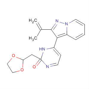 487062-80-6  3(2H)-Pyridazinone,2-(1,3-dioxolan-2-ylmethyl)-6-[2-(1-methylethenyl)pyrazolo[1,5-a]pyridin-3-yl]-
