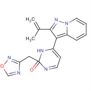 487062-81-7  3(2H)-Pyridazinone,6-[2-(1-methylethenyl)pyrazolo[1,5-a]pyridin-3-yl]-2-(1,2,4-oxadiazol-3-ylmethyl)-