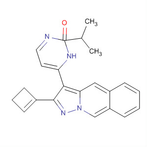 487062-83-9  3(2H)-Pyridazinone,6-[2-(1-cyclobuten-1-yl)pyrazolo[1,5-b]isoquinolin-3-yl]-2-(1-methylethyl)-