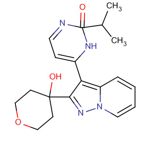 487063-38-7  3(2H)-Pyridazinone,2-(1-methylethyl)-6-[2-(tetrahydro-4-hydroxy-2H-pyran-4-yl)pyrazolo[1,5-a]pyridin-3-yl]-