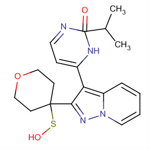 487063-39-8  3(2H)-Pyridazinone,2-(1-methylethyl)-6-[2-(tetrahydro-4-hydroxy-2H-thiopyran-4-yl)pyrazolo[1,5-a]pyridin-3-yl]-