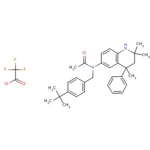 487064-44-8  6-Quinolinamine,1-acetyl-N-[[4-(1,1-dimethylethyl)phenyl]methyl]-1,2,3,4-tetrahydro-2,2,4-trimethyl-4-phenyl-, mono(trifluoroacetate)
