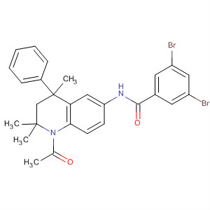 487064-77-7  Benzamide,N-(1-acetyl-1,2,3,4-tetrahydro-2,2,4-trimethyl-4-phenyl-6-quinolinyl)-3,5-dibromo-