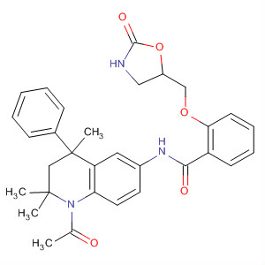 487064-89-1  Benzamide,N-(1-acetyl-1,2,3,4-tetrahydro-2,2,4-trimethyl-4-phenyl-6-quinolinyl)-2-[(2-oxo-5-oxazolidinyl)methoxy]-