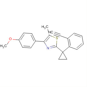 488104-11-6  Thiazole,2-[1-(2-ethynylphenyl)cyclopropyl]-4-(4-methoxyphenyl)-5-methyl-