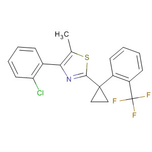 488104-13-8  Thiazole,4-(2-chlorophenyl)-5-methyl-2-[1-[2-(trifluoromethyl)phenyl]cyclopropyl]-