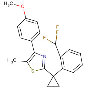 488104-18-3  Thiazole,4-(4-methoxyphenyl)-5-methyl-2-[1-[2-(trifluoromethyl)phenyl]cyclopropyl]-