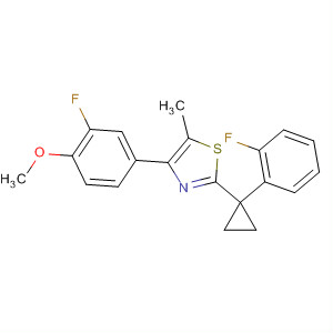 488104-74-1  Thiazole,4-(3-fluoro-4-methoxyphenyl)-2-[1-(2-fluorophenyl)cyclopropyl]-5-methyl-
