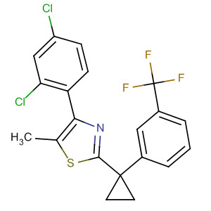 488104-75-2  Thiazole,4-(2,4-dichlorophenyl)-5-methyl-2-[1-[3-(trifluoromethyl)phenyl]cyclopropyl]-