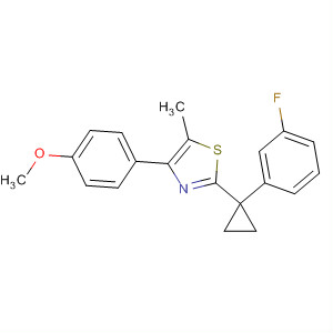 488104-80-9  Thiazole,2-[1-(3-fluorophenyl)cyclopropyl]-4-(4-methoxyphenyl)-5-methyl-