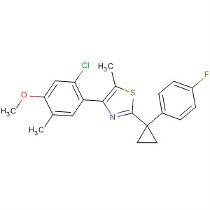 488104-86-5  Thiazole,4-(2-chloro-4-methoxy-5-methylphenyl)-2-[1-(4-fluorophenyl)cyclopropyl]-5-methyl-