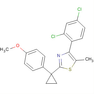 488104-95-6  Thiazole,4-(2,4-dichlorophenyl)-2-[1-(4-methoxyphenyl)cyclopropyl]-5-methyl-