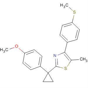 488104-97-8  Thiazole,2-[1-(4-methoxyphenyl)cyclopropyl]-5-methyl-4-[4-(methylthio)phenyl]-