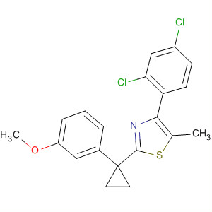 488104-99-0  Thiazole,4-(2,4-dichlorophenyl)-2-[1-(3-methoxyphenyl)cyclopropyl]-5-methyl-