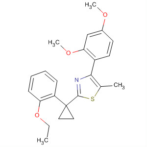 488105-30-2  Thiazole,4-(2,4-dimethoxyphenyl)-2-[1-(2-ethoxyphenyl)cyclopropyl]-5-methyl-