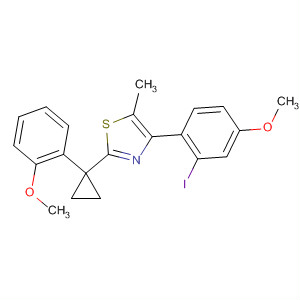 488105-60-8  Thiazole,4-(2-iodo-4-methoxyphenyl)-2-[1-(2-methoxyphenyl)cyclopropyl]-5-methyl-