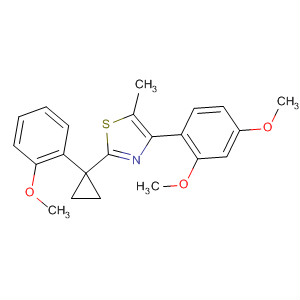 488105-62-0  Thiazole,4-(2,4-dimethoxyphenyl)-2-[1-(2-methoxyphenyl)cyclopropyl]-5-methyl-