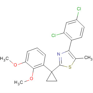 488105-64-2  Thiazole,4-(2,4-dichlorophenyl)-2-[1-(2,3-dimethoxyphenyl)cyclopropyl]-5-methyl-