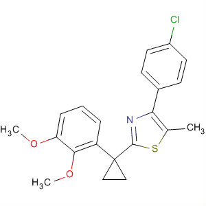 488105-66-4  Thiazole,4-(4-chlorophenyl)-2-[1-(2,3-dimethoxyphenyl)cyclopropyl]-5-methyl-