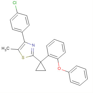 488105-72-2  Thiazole,4-(4-chlorophenyl)-5-methyl-2-[1-(2-phenoxyphenyl)cyclopropyl]-