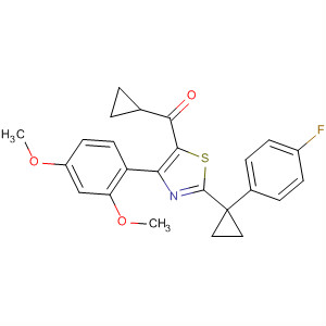 488105-92-6  Methanone,cyclopropyl[4-(2,4-dimethoxyphenyl)-2-[1-(4-fluorophenyl)cyclopropyl]-5-thiazolyl]-