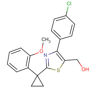 488106-02-1  5-Thiazolemethanol,4-(4-chlorophenyl)-2-[1-(2-methoxyphenyl)cyclopropyl]-