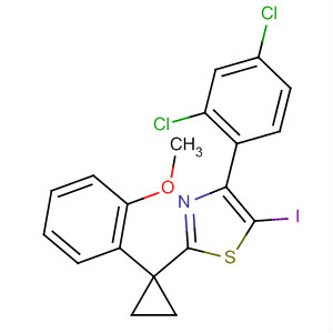 488106-19-0  Thiazole,4-(2,4-dichlorophenyl)-5-iodo-2-[1-(2-methoxyphenyl)cyclopropyl]-