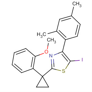488106-21-4  Thiazole,4-(2,4-dimethylphenyl)-5-iodo-2-[1-(2-methoxyphenyl)cyclopropyl]-