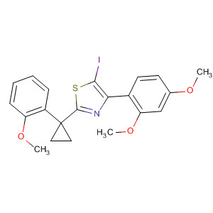 488106-22-5  Thiazole,4-(2,4-dimethoxyphenyl)-5-iodo-2-[1-(2-methoxyphenyl)cyclopropyl]-
