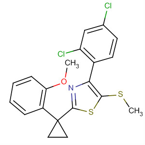 488106-27-0  Thiazole,4-(2,4-dichlorophenyl)-2-[1-(2-methoxyphenyl)cyclopropyl]-5-(methylthio)-