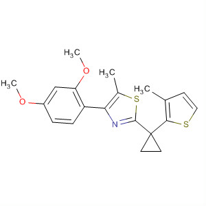 488106-38-3  Thiazole,4-(2,4-dimethoxyphenyl)-5-methyl-2-[1-(3-methyl-2-thienyl)cyclopropyl]-