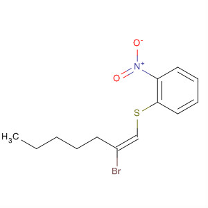 488113-72-0  Benzene, 1-[[(1E)-2-bromo-1-heptenyl]thio]-2-nitro-