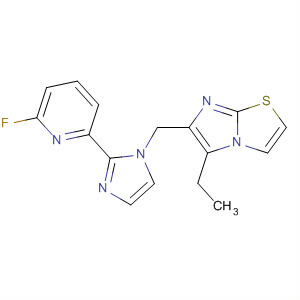 488115-56-6  Imidazo[2,1-b]thiazole,5-ethyl-6-[[2-(6-fluoro-2-pyridinyl)-1H-imidazol-1-yl]methyl]-
