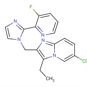 488115-83-9  Imidazo[1,2-a]pyridine,6-chloro-3-ethyl-2-[[2-(3-fluoro-2-pyridinyl)-1H-imidazol-1-yl]methyl]-