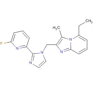 488115-90-8  Imidazo[1,2-a]pyridine,5-ethyl-2-[[2-(6-fluoro-2-pyridinyl)-1H-imidazol-1-yl]methyl]-3-methyl-