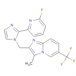 488115-96-4  Imidazo[1,2-a]pyridine,2-[[2-(6-fluoro-2-pyridinyl)-1H-imidazol-1-yl]methyl]-3-methyl-6-(trifluoromethyl)-