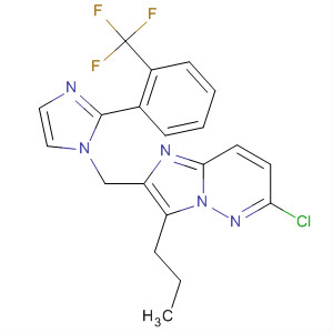 488116-38-7  Imidazo[1,2-b]pyridazine,6-chloro-3-propyl-2-[[2-[2-(trifluoromethyl)phenyl]-1H-imidazol-1-yl]methyl]-