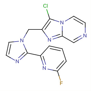 488116-72-9  Imidazo[1,2-a]pyrazine,3-chloro-2-[[2-(6-fluoro-2-pyridinyl)-1H-imidazol-1-yl]methyl]-