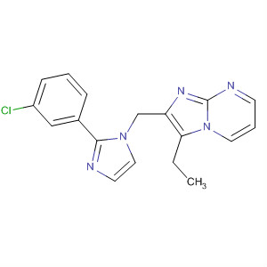 488116-92-3  Imidazo[1,2-a]pyrimidine,2-[[2-(3-chlorophenyl)-1H-imidazol-1-yl]methyl]-3-ethyl-
