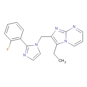488116-95-6  Imidazo[1,2-a]pyrimidine,3-ethyl-2-[[2-(2-fluorophenyl)-1H-imidazol-1-yl]methyl]-