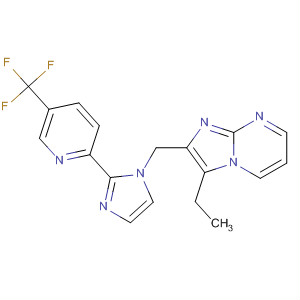 488116-99-0  Imidazo[1,2-a]pyrimidine,3-ethyl-2-[[2-[5-(trifluoromethyl)-2-pyridinyl]-1H-imidazol-1-yl]methyl]-