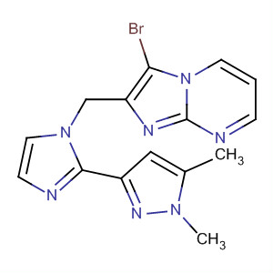 488117-02-8  Imidazo[1,2-a]pyrimidine,3-bromo-2-[[2-(1,5-dimethyl-1H-pyrazol-3-yl)-1H-imidazol-1-yl]methyl]-
