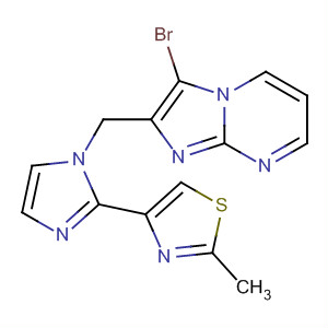 488117-07-3  Imidazo[1,2-a]pyrimidine,3-bromo-2-[[2-(2-methyl-4-thiazolyl)-1H-imidazol-1-yl]methyl]-