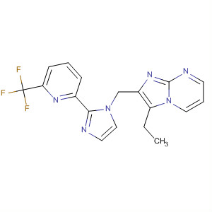 488117-13-1  Imidazo[1,2-a]pyrimidine,3-ethyl-2-[[2-[6-(trifluoromethyl)-2-pyridinyl]-1H-imidazol-1-yl]methyl]-