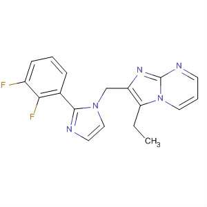 488117-16-4  Imidazo[1,2-a]pyrimidine,2-[[2-(2,3-difluorophenyl)-1H-imidazol-1-yl]methyl]-3-ethyl-