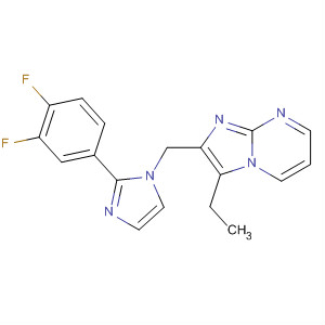 488117-17-5  Imidazo[1,2-a]pyrimidine,2-[[2-(3,4-difluorophenyl)-1H-imidazol-1-yl]methyl]-3-ethyl-