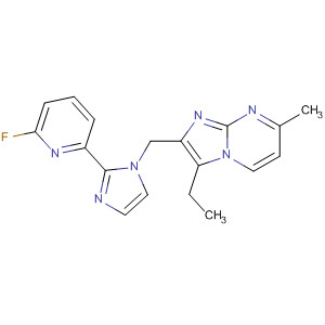 488117-18-6  Imidazo[1,2-a]pyrimidine,3-ethyl-2-[[2-(6-fluoro-2-pyridinyl)-1H-imidazol-1-yl]methyl]-7-methyl-