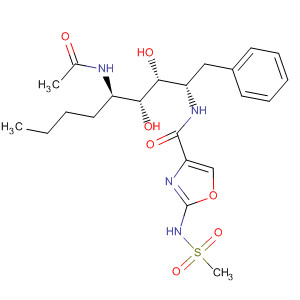 488138-67-6  4-Oxazolecarboxamide,N-[(1S,2R,3R,4R)-4-(acetylamino)-2,3-dihydroxy-1-(phenylmethyl)octyl]-2-[(methylsulfonyl)amino]-