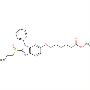 488140-96-1  Hexanoic acid,6-[[1-phenyl-2-(propylsulfinyl)-1H-benzimidazol-6-yl]oxy]-, methyl ester